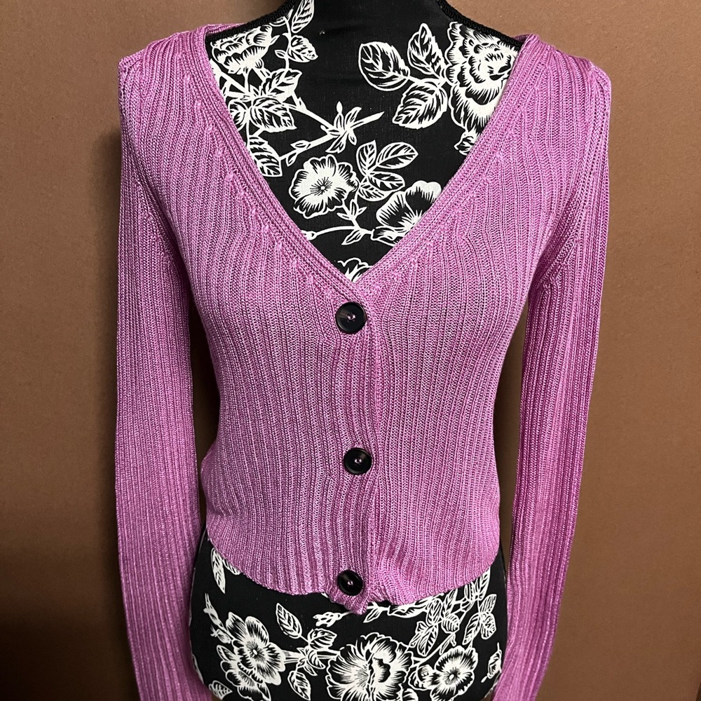 Free people pink cardigan XS tall petite